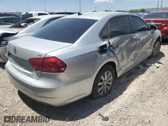 2014 Volkswagen Passat Wolfsburg Edition with VIN 1VWAT7A30EC096244, listed as a Copart auction lot 54097505 with 153,321 mi miles and Salvage title. Bid and sale history available at DreamBid. Image 3.