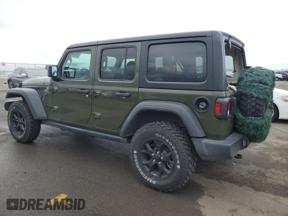 2022 Jeep Wrangler Unlimited Sport with VIN 1C4HJXDG2NW279018, listed as a Copart auction lot 87961135 with 11,015 mi miles and Salvage title. Bid and sale history available at DreamBid. Image 2.