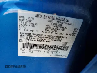 2022 Ford Maverick XL with VIN 3FTTW8E33NRA39685, listed as a Copart auction lot 43644175 with 60,070 mi miles and Salvage Title. Bid and sale history available at DreamBid. Image 13.
