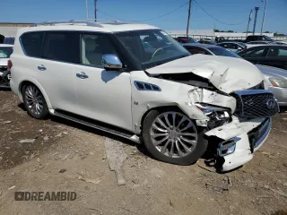 2016 Infiniti QX80 with VIN JN8AZ2NE5G9121014, listed as a Copart auction lot 60242204 with 118,575 mi miles and Salvage Title. Bid and sale history available at carsss.com. Image 4.