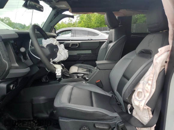2024 Ford Bronco Big Bend with VIN 1FMDE7AH7RLB13323, listed as a Copart auction lot 56677485 with 1,357 mi miles and Salvage title. Bid and sale history available at DreamBid. Image 7.