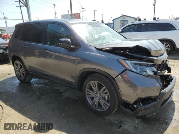2021 Honda Passport EX-L with VIN 5FNYF7H58MB004010, listed as a Copart auction lot 49395925 with 45,864 mi miles and Salvage Title. Bid and sale history available at DreamBid. Image 4.