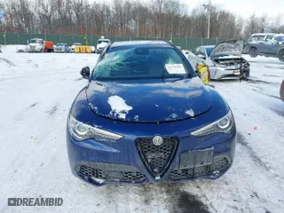 2021 Alfa Romeo Stelvio Ti with VIN ZASPAKBN1M7D09433, listed as a IAAI auction lot 41378468 with 31,717 mi miles. Bid and sale history available at carsss.com. Image 12.