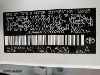 2023 Toyota Crown XLE with VIN JTDAAAAF6P3002600, listed as a Copart auction lot 75721434 with 11,745 mi miles and Salvage Title. Bid and sale history available at carsss.com. Image 14.