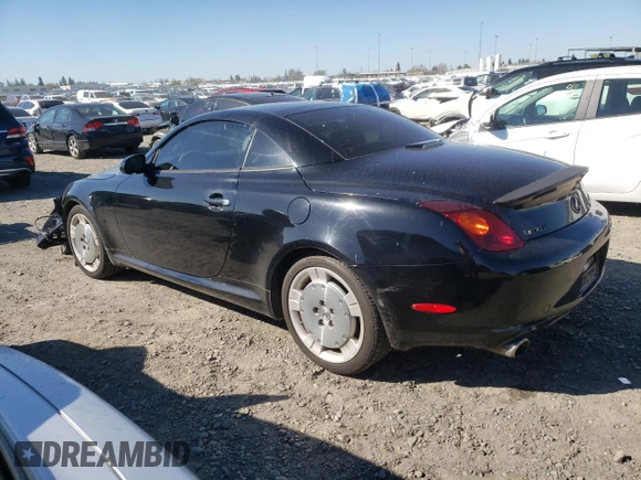 2002 Lexus SC 430 with VIN JTHFN48Y320007247, listed as a Copart auction lot 50337535 with 191,283 mi miles and Salvage title. Bid and sale history available at DreamBid. Image 2.