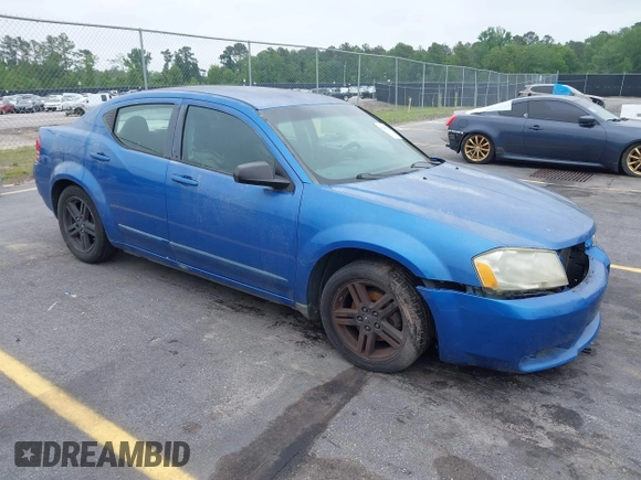 2008 Dodge Avenger SXT with VIN 1B3LC56KX8N153270, listed as a IAAI auction lot 42083183 with 158,573 mi miles. Bid and sale history available at carsss.com. Image 1.