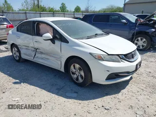 2013 Honda Civic LX with VIN 19XFB2F55DE024293, listed as a IAAI auction lot 42075733 with 121,531 mi miles and . Bid and sale history available at DreamBid. Image 1.