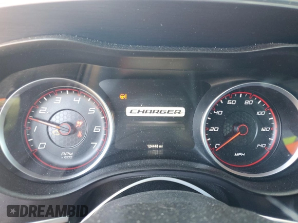 2015 Dodge Charger SE with VIN 2C3CDXBG2FH867283, listed as a Copart auction lot 47313835 with 124,448 mi miles and Salvage Title. Bid and sale history available at carsss.com. Image 9.
