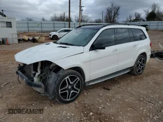 2017 Mercedes-Benz GLS with VIN 4JGDF7DE7HA891193, listed as a Copart auction lot 46455005 with 127,930 mi miles and Salvage Title. Bid and sale history available at carsss.com. Image 1.