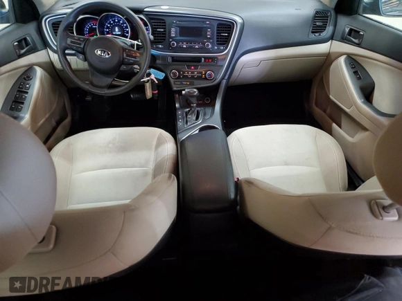 2015 Kia Optima LX with VIN 5XXGM4A76FG398425, listed as a Copart auction lot 62223455 with 136,399 mi miles and Salvage title. Bid and sale history available at DreamBid. Image 8.