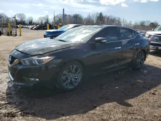 2018 Nissan Maxima S with VIN 1N4AA6AP1JC383517, listed as a Copart auction lot 50235755 with 164,199 mi miles and Salvage Title. Bid and sale history available at carsss.com. Image 1.