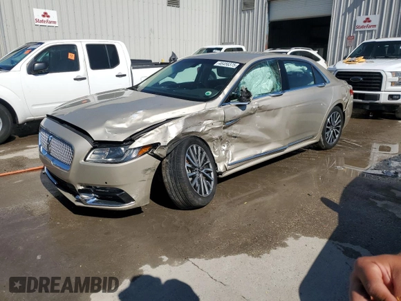 2017 Lincoln Continental Select z VIN 1LN6L9SK7H5630905, wystawiony jako Copart lot #46456375 z przebiegiem 51 942 mil mil oraz Szkoda całkowita • Salvage title. Historia ofert i sprzedaży dostępna na DreamBid. Obrazek 1.