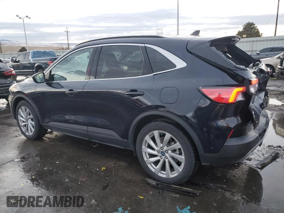 2021 Ford Escape Titanium Hybrid with VIN 1FMCU9DZ3MUA77020, listed as a Copart auction lot 42781755 with 45,201 mi miles and Salvage title. Bid and sale history available at DreamBid. Image 2.