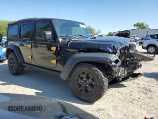 2022 Jeep Wrangler Unlimited Sport S with VIN 1C4HJXDG8NW130208, listed as a Copart auction lot 52572095 with 111,128 mi miles and Salvage Title. Bid and sale history available at DreamBid. Image 4.