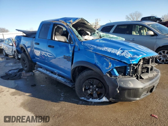 2022 Ram 1500 Tradesman with VIN 1C6RR7FG4NS156765, listed as a Copart auction lot 47787415 with 63,099 mi miles and Salvage title. Bid and sale history available at DreamBid. Image 4.