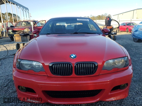2003 BMW 3 Series M3 with VIN WBSBR93433PK01042, listed as a Copart auction lot 76349444 with 122,826 mi miles and Salvage Title. Bid and sale history available at carsss.com. Image 5.