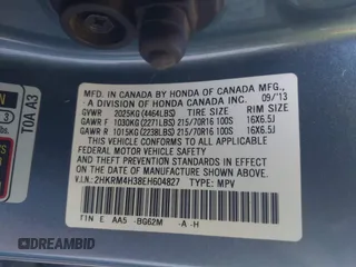 2014 Honda CR-V LX with VIN 2HKRM4H38EH604827, listed as a IAAI auction lot 41829807 with 137,887 mi miles. Bid and sale history available at carsss.com. Image 9.