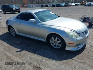 2005 Lexus SC with VIN JTHFN48Y450071558, listed as a IAAI auction lot 41939636 with 158,402 mi miles. Bid and sale history available at carsss.com. Image 1.