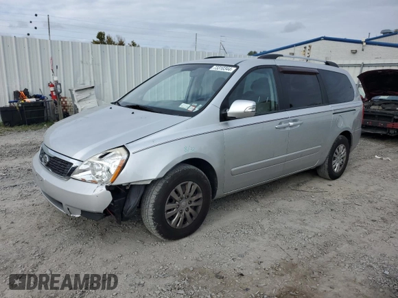2012 Kia Sedona LX with VIN KNDMG4C79C6496785, listed as a Copart auction lot 73310344 with 130,243 mi miles and Salvage Title. Bid and sale history available at carsss.com. Image 1.