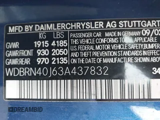 2003 Mercedes-Benz C 230 Kompressor with VIN WDBRN40J63A437832, listed as a IAAI auction lot 41266701 with 181,587 mi miles and . Bid and sale history available at DreamBid. Image 9.
