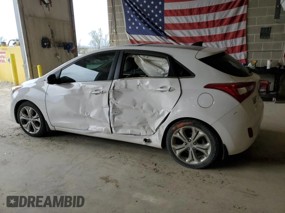 2014 Hyundai Elantra GT with VIN KMHD35LH1EU165767, listed as a Copart auction lot 53121305 with 111,523 mi miles and Salvage Title. Bid and sale history available at carsss.com. Image 2.
