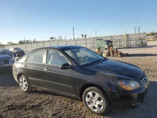 2009 Kia Spectra EX with VIN KNAFE221795612478, listed as a Copart auction lot 76695174 with 183,763 mi miles and Clean Title. Bid and sale history available at carsss.com. Image 4.