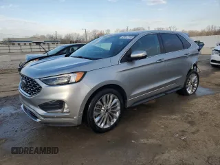 2022 Ford Edge Titanium with VIN 2FMPK4K99NBA77222, listed as a Copart auction lot 49812195 with 42,282 mi miles and Salvage Title. Bid and sale history available at carsss.com. Image 1.
