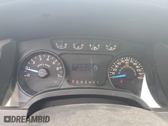 2013 Ford F-150 XL with VIN 1FTMF1CF8DKD40156, listed as a Copart auction lot 50408735 with 120,437 mi miles and Salvage title. Bid and sale history available at DreamBid. Image 9.