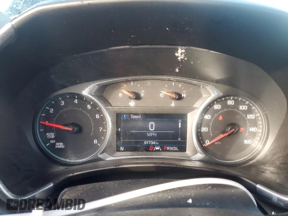 2021 Chevrolet Equinox LT with VIN 3GNAXUEV3ML306976, listed as a Copart auction lot 43698715 with 91,734 mi miles and Non Repairable. Bid and sale history available at DreamBid. Image 9.