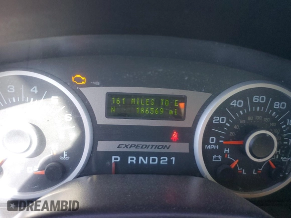 2005 Ford Expedition Eddie Bauer with VIN 1FMPU17525LA63757, listed as a Copart auction lot 44461505 with 186,569 mi miles and Salvage Title. Bid and sale history available at carsss.com. Image 9.
