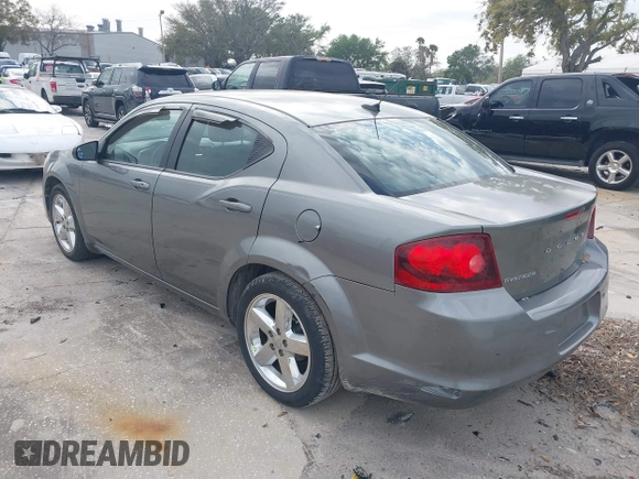 2013 Dodge Avenger with VIN 1C3CDZAB8DN688235, listed as a IAAI auction lot 41713541 with 59,155 mi miles and . Bid and sale history available at DreamBid. Image 3.
