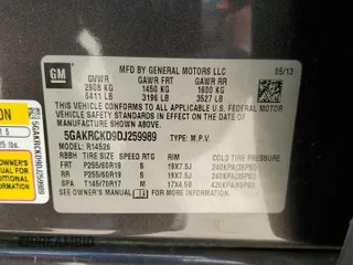 2013 Buick Enclave Leather with VIN 5GAKRCKD9DJ259989, listed as a Copart auction lot 52593795 with 0 mi miles and Non Repairable. Bid and sale history available at carsss.com. Image 13.