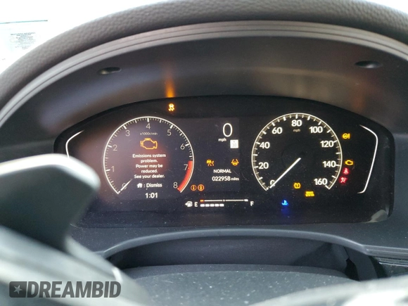 2023 Honda Civic Sport with VIN 19XFL2H80PE004879, listed as a Copart auction lot 49719945 with 22,958 mi miles and Salvage Title. Bid and sale history available at DreamBid. Image 9.