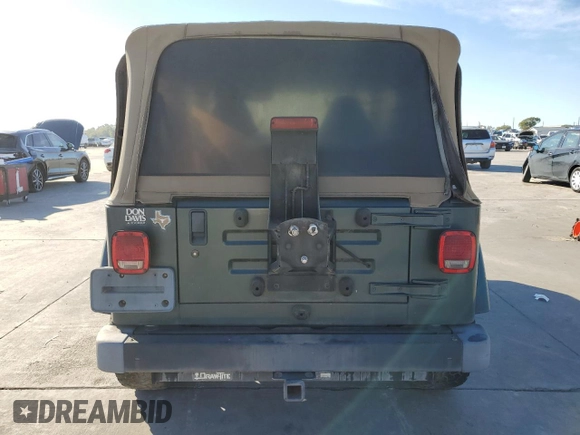 2002 Jeep Wrangler Sahara with VIN 1J4FA59SX2P749398, listed as a Copart auction lot 80524844 with 92,300 mi miles and Clean Title. Bid and sale history available at carsss.com. Image 6.