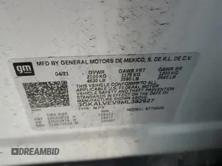 2021 GMC Terrain SLT z VIN 3GKALVEV9ML382927, wystawiony jako Copart lot #61859485 z przebiegiem 42 836 mil mil oraz Szkoda całkowita • Salvage title. Historia ofert i sprzedaży dostępna na DreamBid. Obrazek 13.