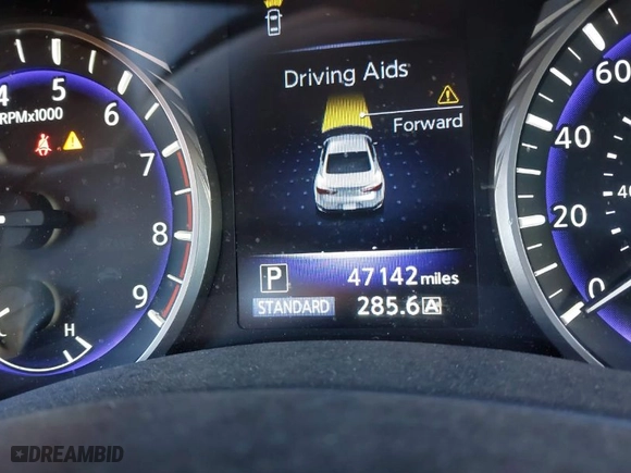 2019 Infiniti Q60 3.0t LUXE with VIN JN1EV7EL7KM291226, listed as a IAAI auction lot 41466302 with 47,142 mi miles. Bid and sale history available at carsss.com. Image 7.