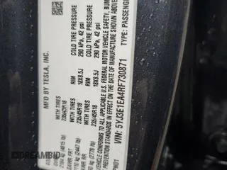 2024 Tesla Model 3 with VIN 5YJ3E1EA4RF730871, listed as a Copart auction lot 49066165 with 9,030 mi miles and Salvage Title. Bid and sale history available at carsss.com. Image 13.