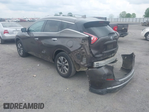 2017 Nissan Murano SL z VIN 5N1AZ2MG5HN104247, wystawiony jako IAAI lot #42102129 z przebiegiem 158 944 mil mil oraz . Historia ofert i sprzedaży dostępna na DreamBid. Obrazek 3.