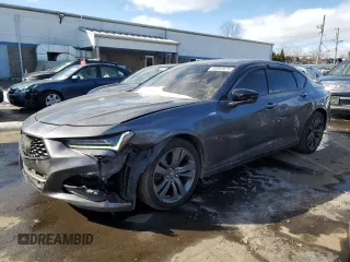 2022 Acura TLX w/A-Spec Package with VIN 19UUB6F57NA001439, listed as a Copart auction lot 43953675 with 94,372 mi miles and Salvage Title. Bid and sale history available at carsss.com. Image 1.