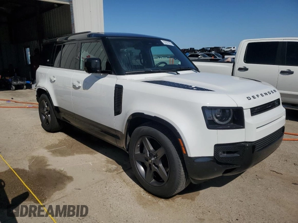 2024 Land Rover Defender X-Dynamic SE with VIN SALE27EUXR2289502, listed as a Copart auction lot 51872275 with 7,556 mi miles and Salvage title. Bid and sale history available at DreamBid. Image 4.