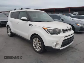 2018 Kia Soul + with VIN KNDJP3A53J7898937, listed as a IAAI auction lot 42032201 with 107,750 mi miles. Bid and sale history available at carsss.com. Image 1.