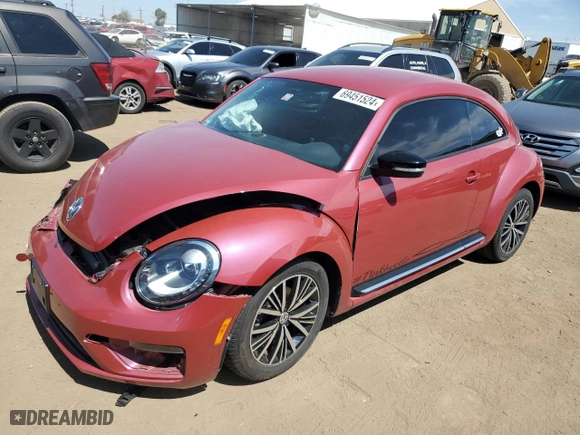 2017 Volkswagen Beetle 1.8T Fleet with VIN 3VWF17AT1HM607037, listed as a Copart auction lot 69451524 with 49,766 mi miles and Salvage Title. Bid and sale history available at carsss.com. Image 1.