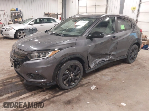 2022 Honda HR-V Sport with VIN 3CZRU6H13NM764581, listed as a IAAI auction lot 41206113 with 28,435 mi miles. Bid and sale history available at carsss.com. Image 17.