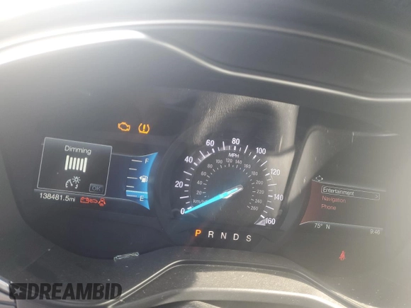 2019 Ford Fusion SE with VIN 3FA6P0HDXKR160103, listed as a Copart auction lot 79200084 with 138,481 mi miles and Non Repairable. Bid and sale history available at DreamBid. Image 9.
