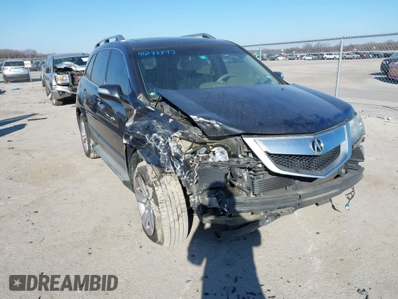 2013 Acura MDX Tech Pkg with VIN 2HNYD2H37DH512951, listed as a IAAI auction lot 41286893 with 107,180 mi miles. Bid and sale history available at carsss.com. Image 1.