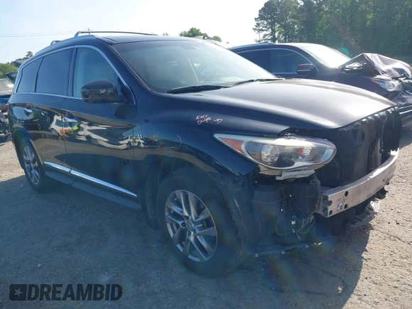 2015 Infiniti QX60 with VIN 5N1AL0MM9FC505692, listed as a IAAI auction lot 42137655 with 162,077 mi miles and . Bid and sale history available at DreamBid. Image 1.