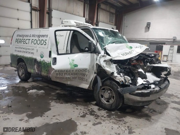 2019 Chevrolet Express Passenger LT with VIN 1GAZGPFP4K1337955, listed as a IAAI auction lot 41570828 with 141,739 mi miles. Bid and sale history available at carsss.com. Image 1.