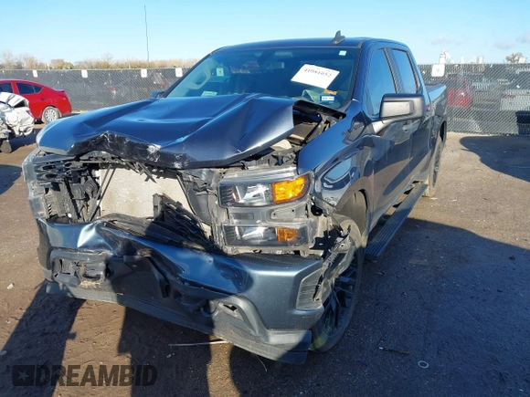 2020 Chevrolet Silverado 1500 Custom with VIN 1GCPWBEH4LZ351887, listed as a IAAI auction lot 41081052 with 57,003 mi miles. Bid and sale history available at carsss.com. Image 2.
