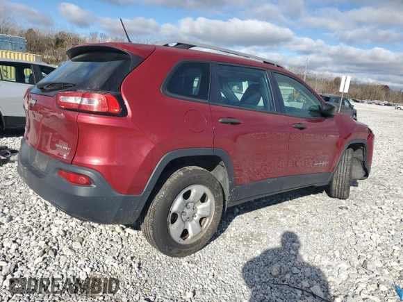 2016 Jeep Cherokee Sport z VIN 1C4PJMAB7GW311175, wystawiony jako Copart lot #80024944 z przebiegiem 81 525 mil mil oraz Szkoda całkowita • Salvage title. Historia ofert i sprzedaży dostępna na DreamBid. Obrazek 3.