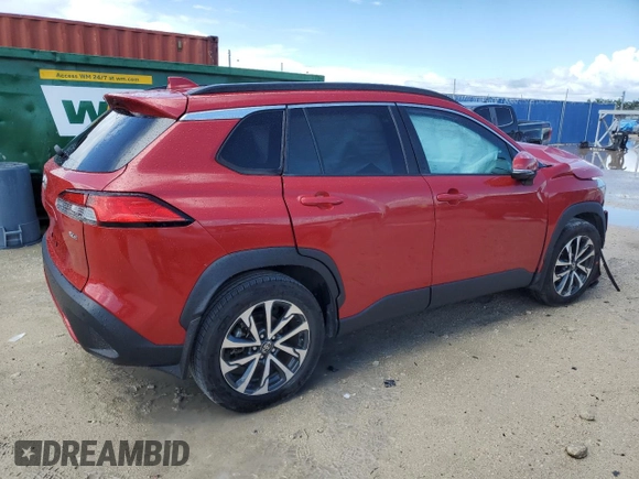 2022 Toyota Corolla Cross XLE with VIN 7MUDAAAG8NV014321, listed as a Copart auction lot 62181355 with 24,550 mi miles and Non repairable. Bid and sale history available at DreamBid. Image 3.